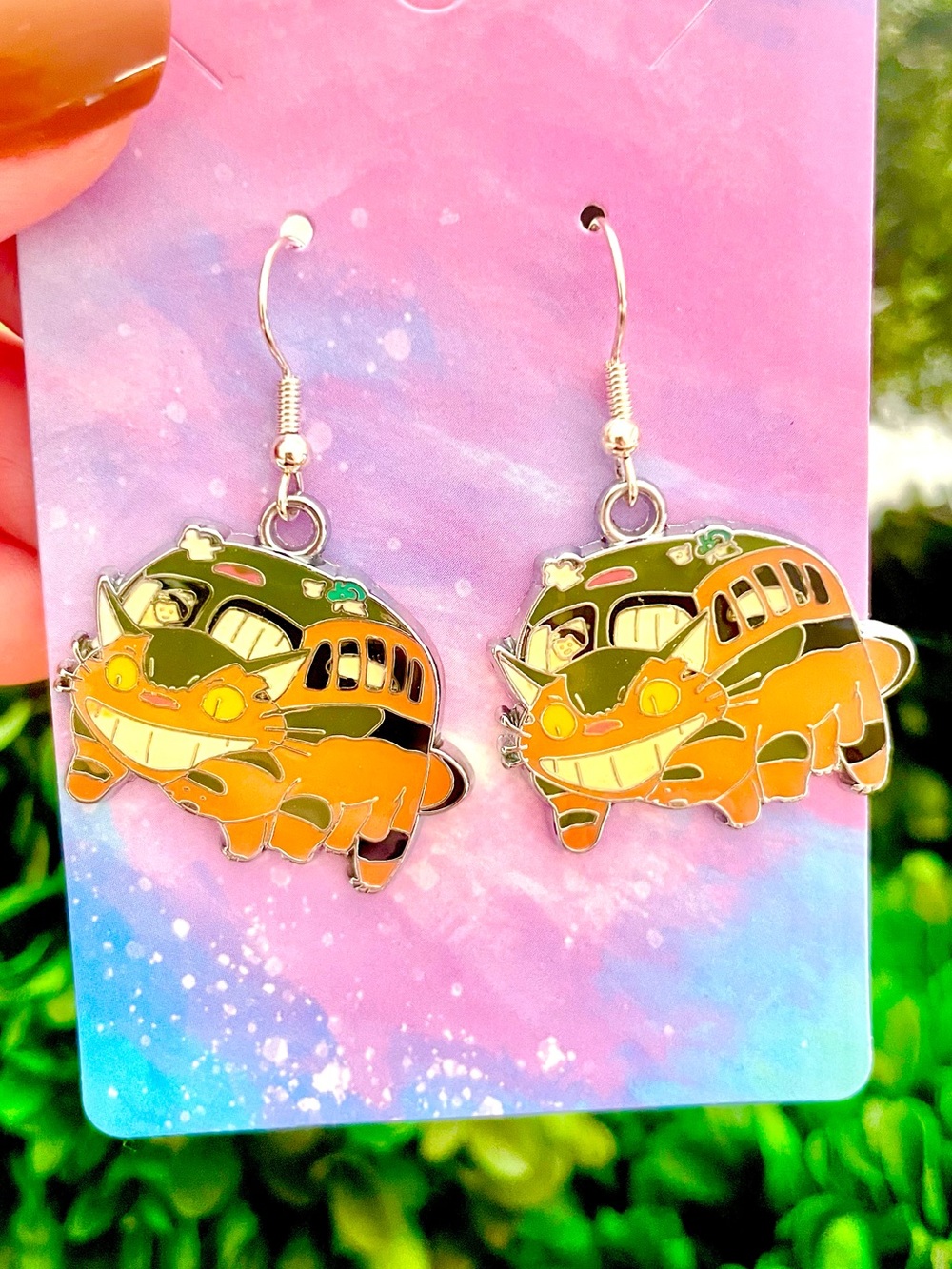Cat Bus Dangle Earrings